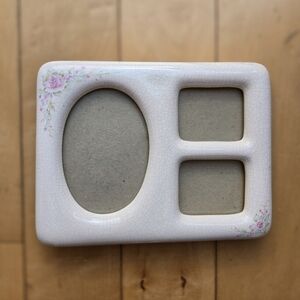 Burnes of Boston Pink Floral 3-Opening Picture Frame | Made in Thailand